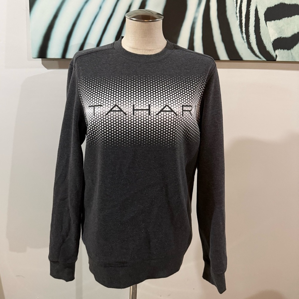 Tahari Men's Dark Gray Crewneck Sweater